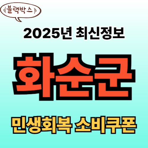 화순군 민생회복 소비쿠폰 신청 완벽 가이드