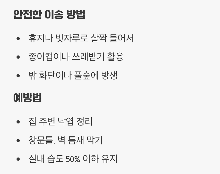 노래기와 평화롭게 헤어지는 법