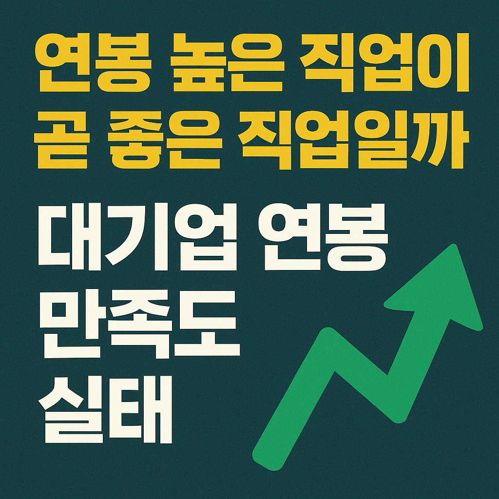 연봉 높은 직업이 곧 좋은 직업일까?