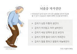 뇌졸중 전조증상 3. 뇌졸중 자가진단