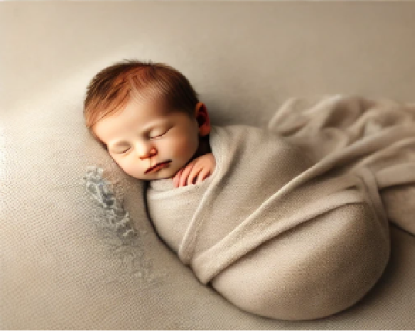 속싸개 하면서 자는 아기