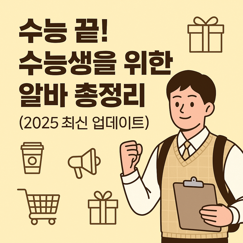 수능 끝! 수능생을 위한 알바 총정리 (2025 최신 업데이트)