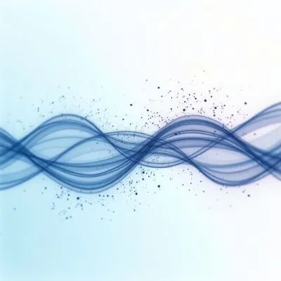 디코히런스-환경의 간섭을 상징적인 파동의 형태로 나타낸 이미지.