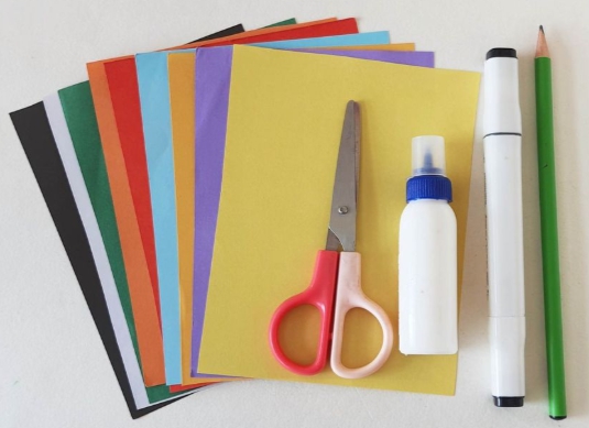 여름 실내놀이-색종이, 풀, 가위