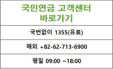 국민연금 고객센터 ARS 구성도 페이지로 바로가기