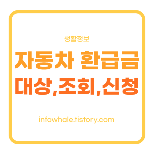 자동차 환급금 대상, 차량 조회, 신청방법