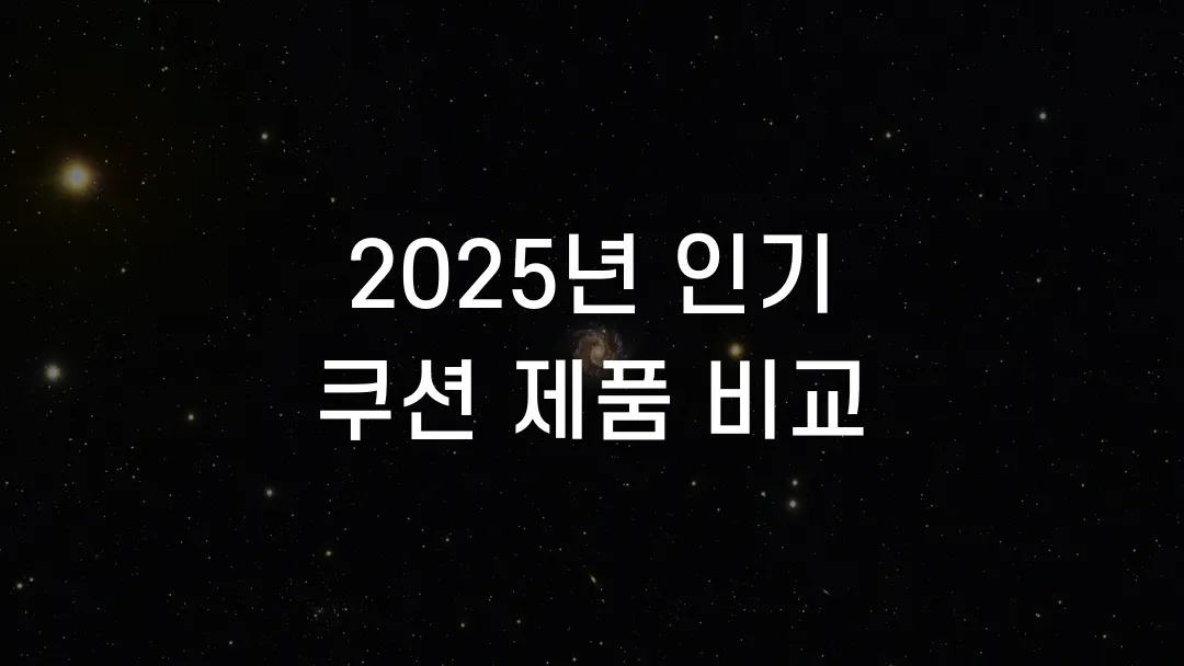2025년 인기 쿠션 제품 비교