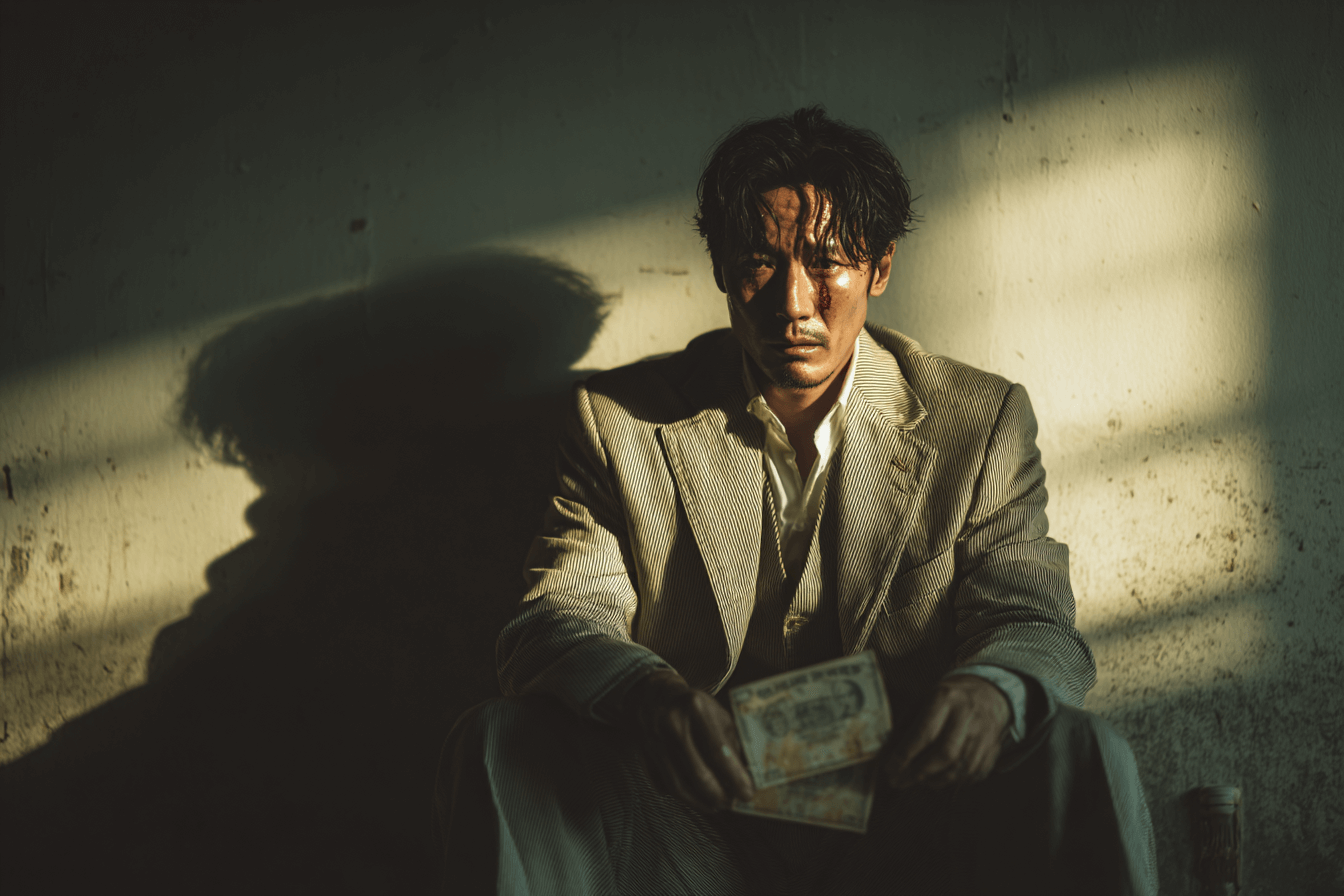 어두운-방-안에-정장을-입고-앉아있는-남자