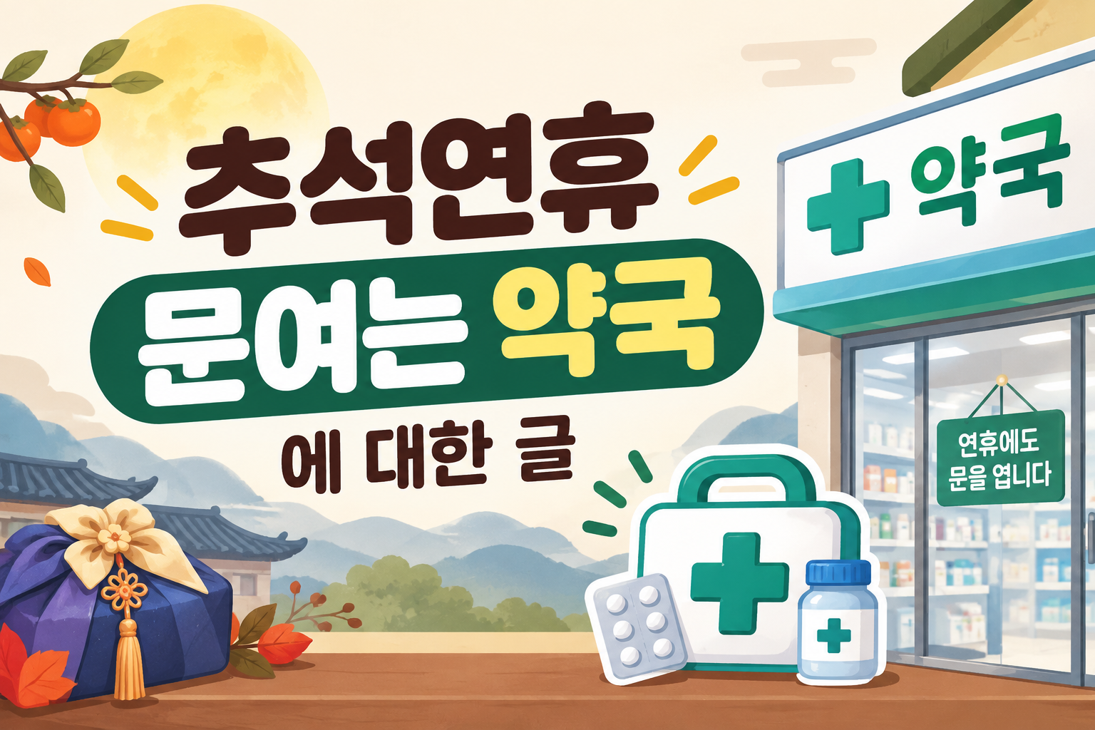 추석연휴 문여는 약국