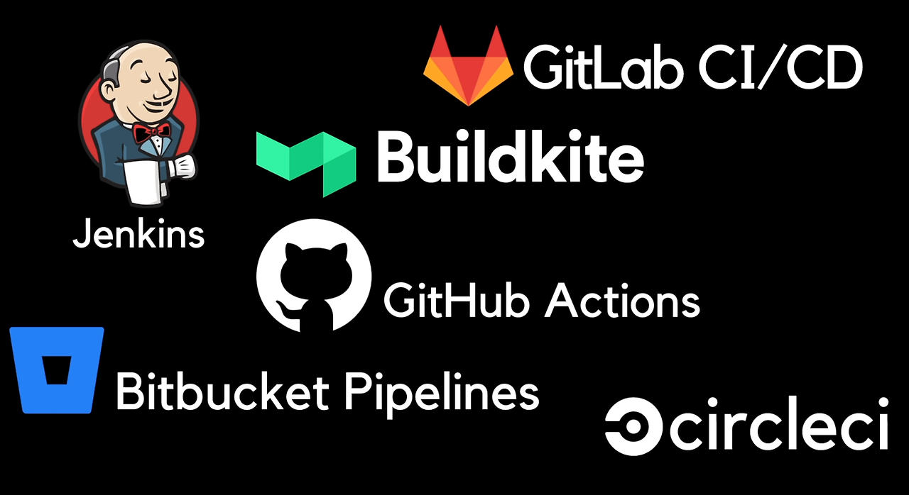 CI/CD 툴들을 모아 보여주는 그림