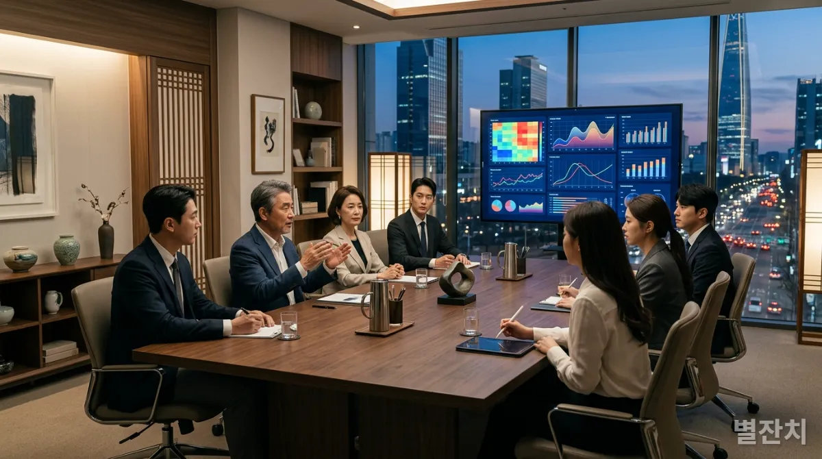 2026년 한국 미술 시장에서 투자 전략을 논의하는 컬렉터와 전문가들