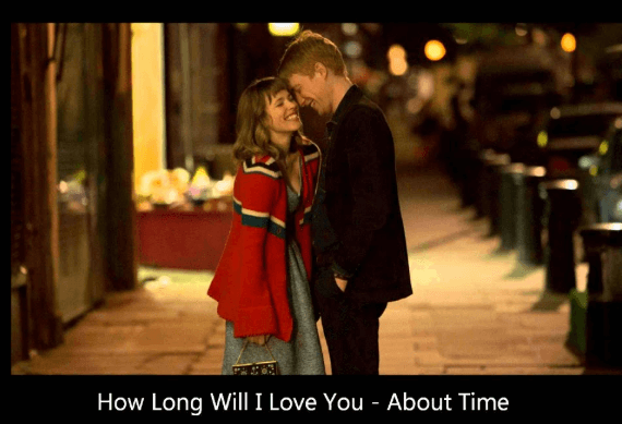 영화 속 How long will I love you 곡이 나올때 장면