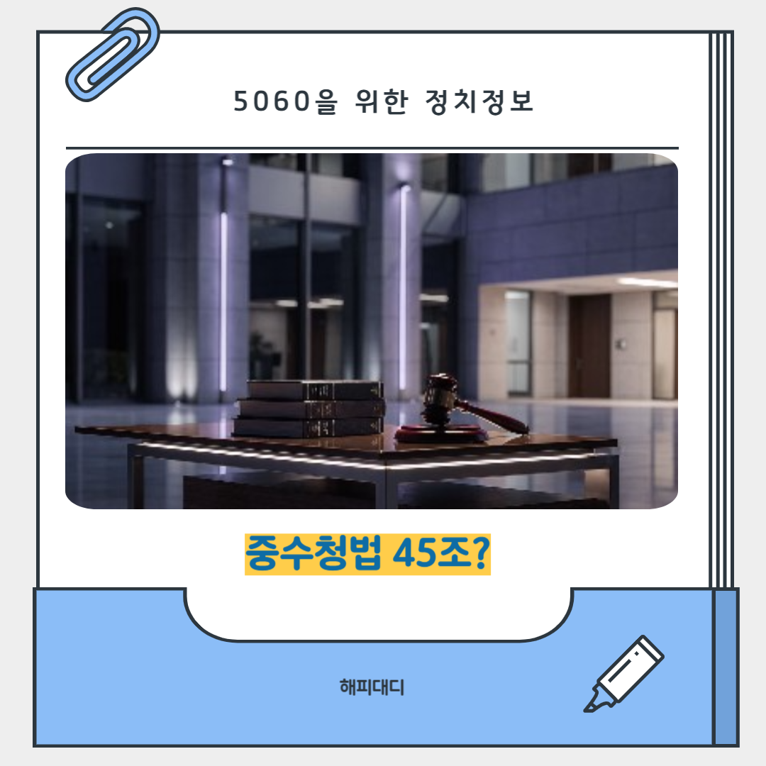 중수청법 45조? 초등학생도 이해하는 3분요약