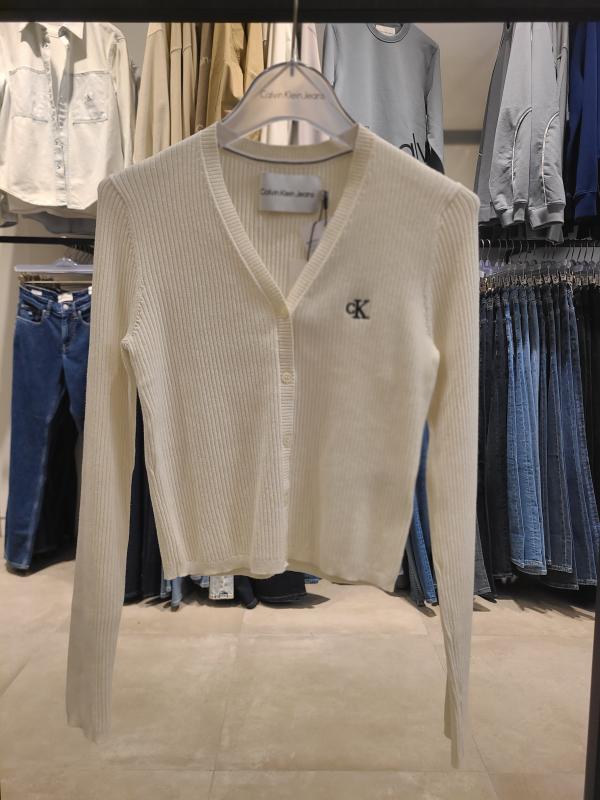 Calvin Klein Jeans Calvin Klein Jeans v넥 여성 슬림 크롭 가디건 J223492