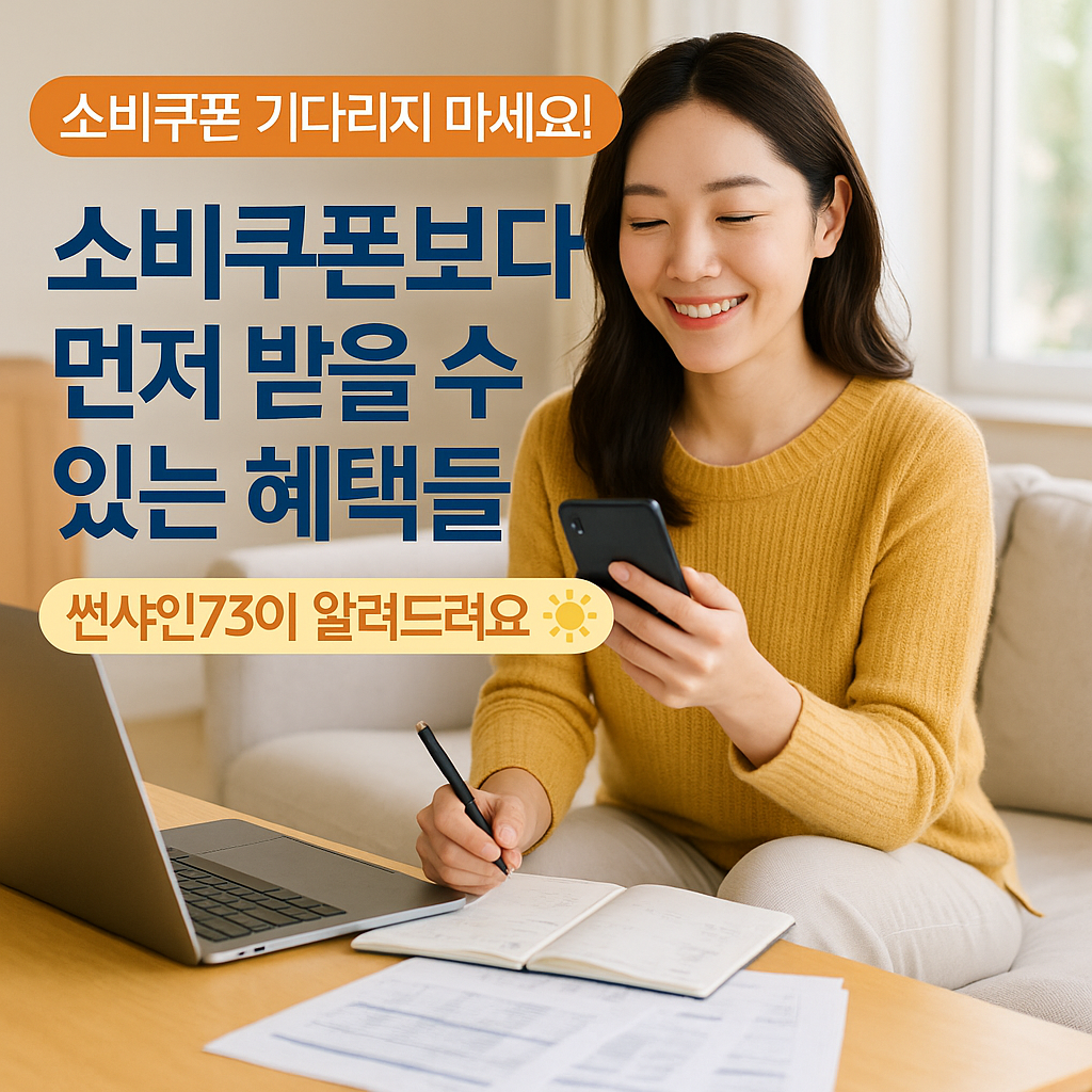 소비쿠폰보다 먼저 받을 수 있는 혜택들