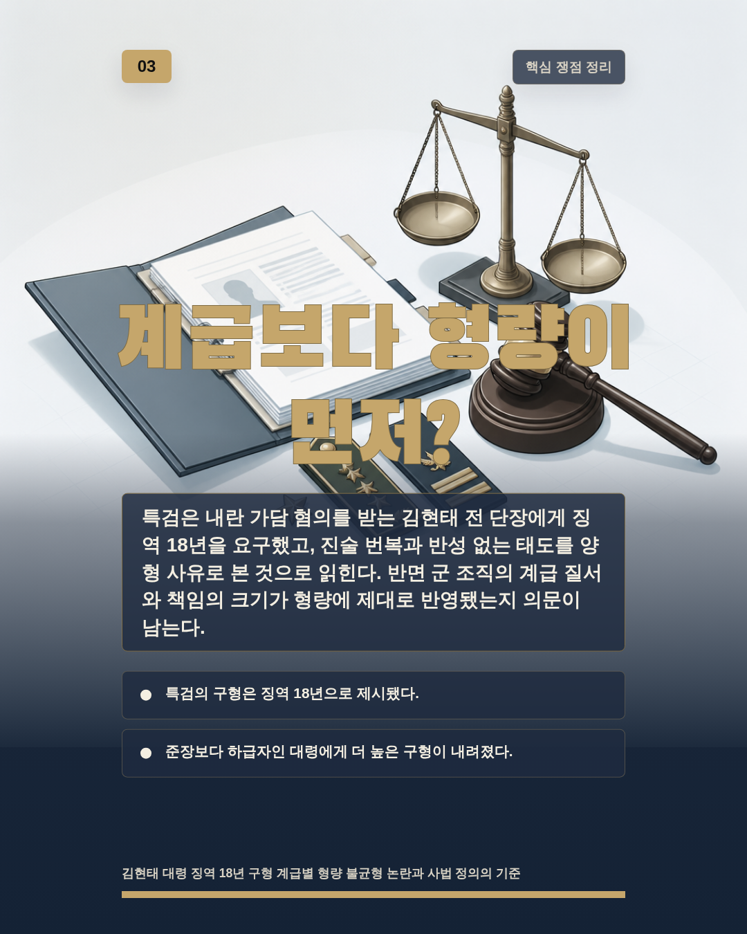 계급보다 형량이 먼저?