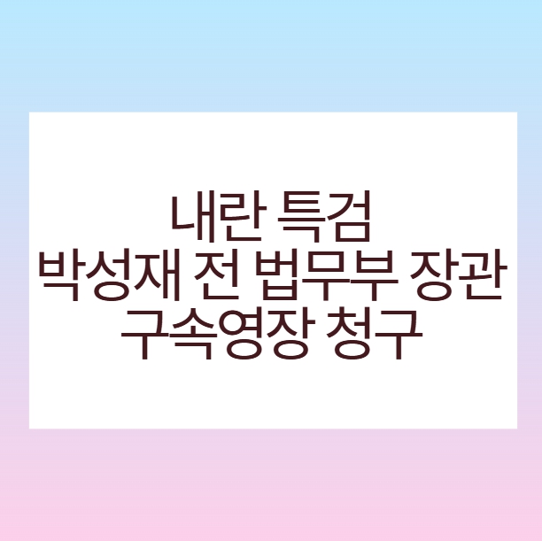박성재 법무부장관 구속