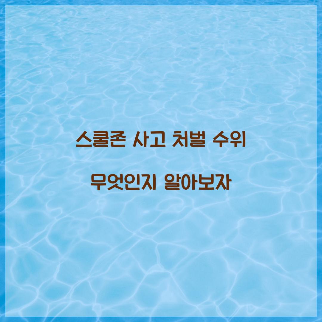 스쿨존 사고 처벌 수위