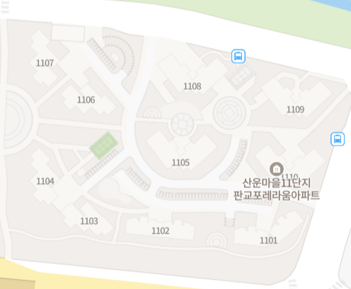 산운마을-11단지-판교포레라움-단지배치도