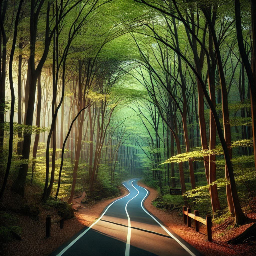 Весна на лесной тропе культуры Наэпо и в природном лесу отдыха Ёнхён, провинция Чхунчхон