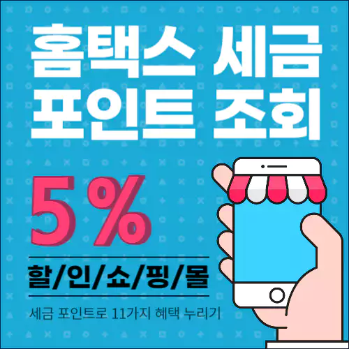 국세청 홈택스 세금 포인트 조회 및 혜택