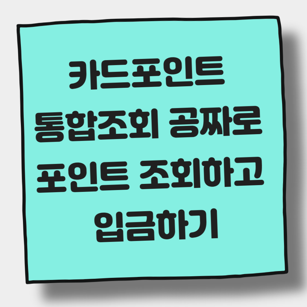카드포인트-현금화
