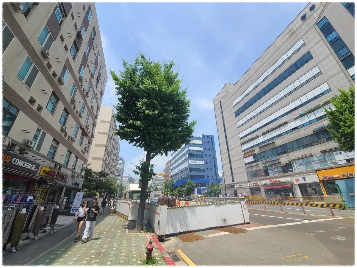 노원구-중계동학원가-동북선-지하철-공사하고-있는-모습