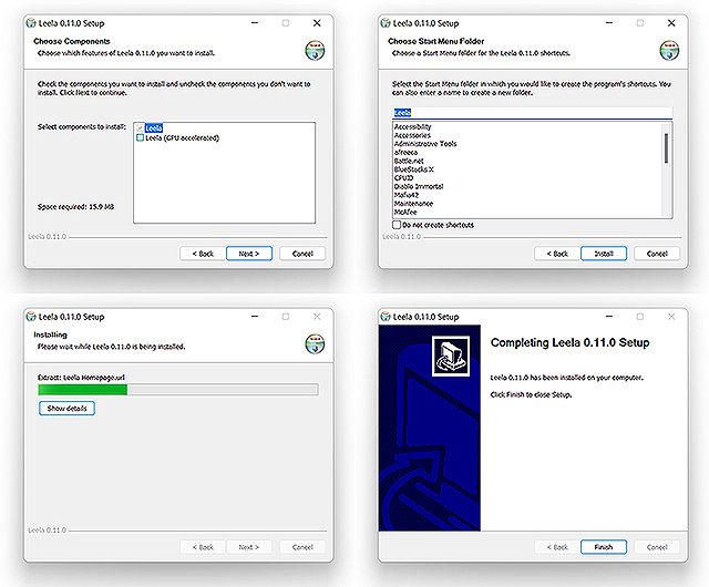 leela-setup-설치-진행-과정