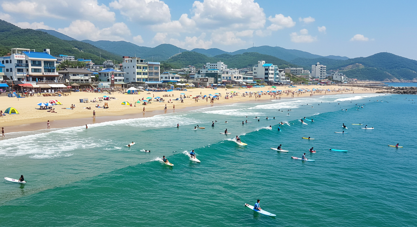 양양 인구해변 서핑타운