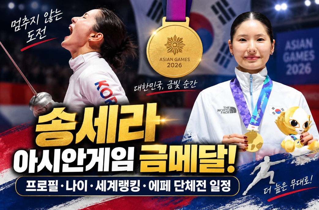 송세라 아시안게임 금메달|프로필·나이·세계랭킹·에페 단체전 일정