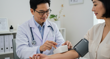 혈압 재는 사람