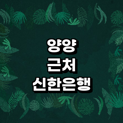 양양군 신한은행