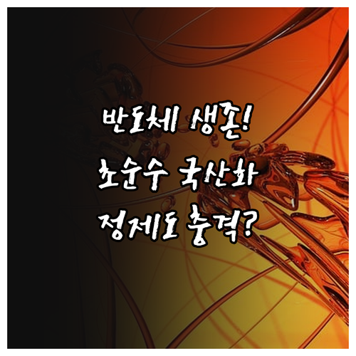 반도체 세정 핵심 소재 초순수 정제도..