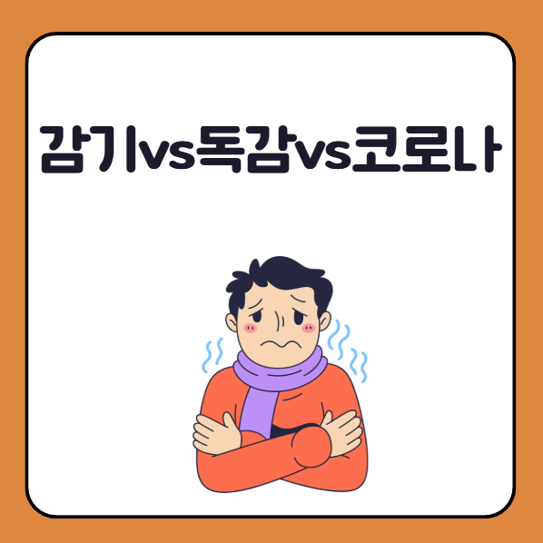 독감 감기 코로나 차이 비교