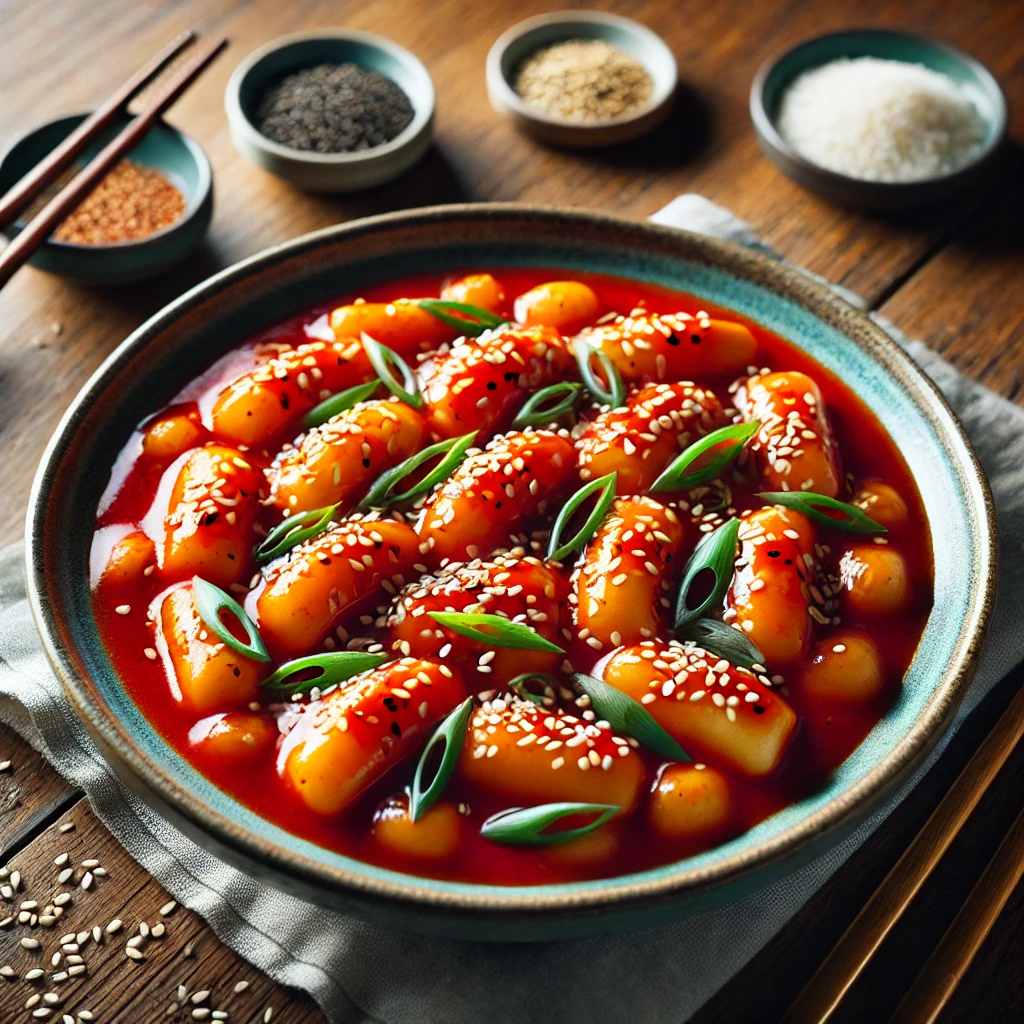 완성된 떡볶이 한 접시