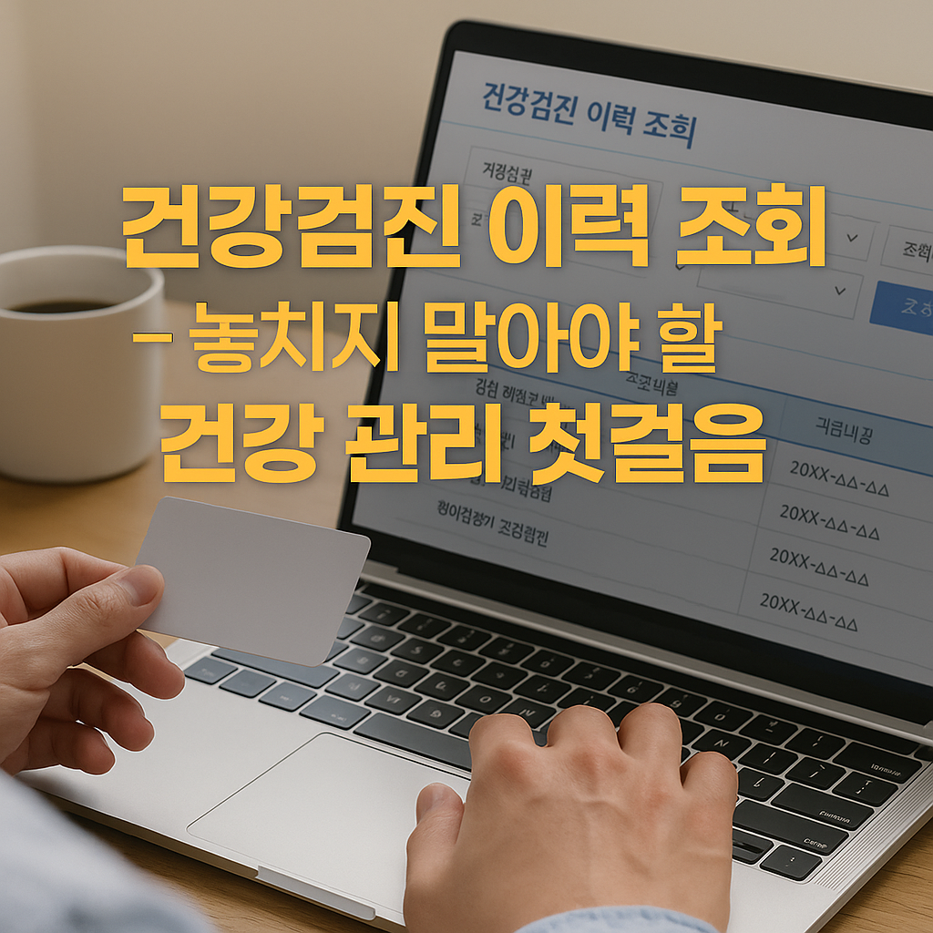 건강 검진 이력 조회 &ndash; 놓치지 말아야 할 건강 관리 첫걸음