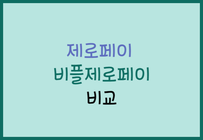 제로페이_비플제로페이 비교