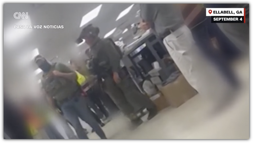 조지아주 공장 이민국 급습 현장