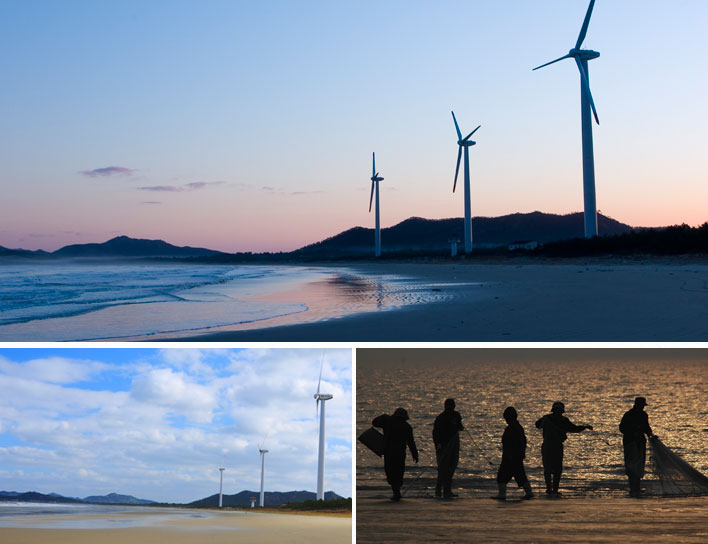 비금도 명사십리 해변 모습