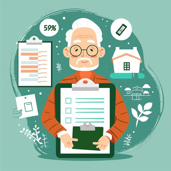 기초연금 수급 대상 자가진단 체크리스트 이미지