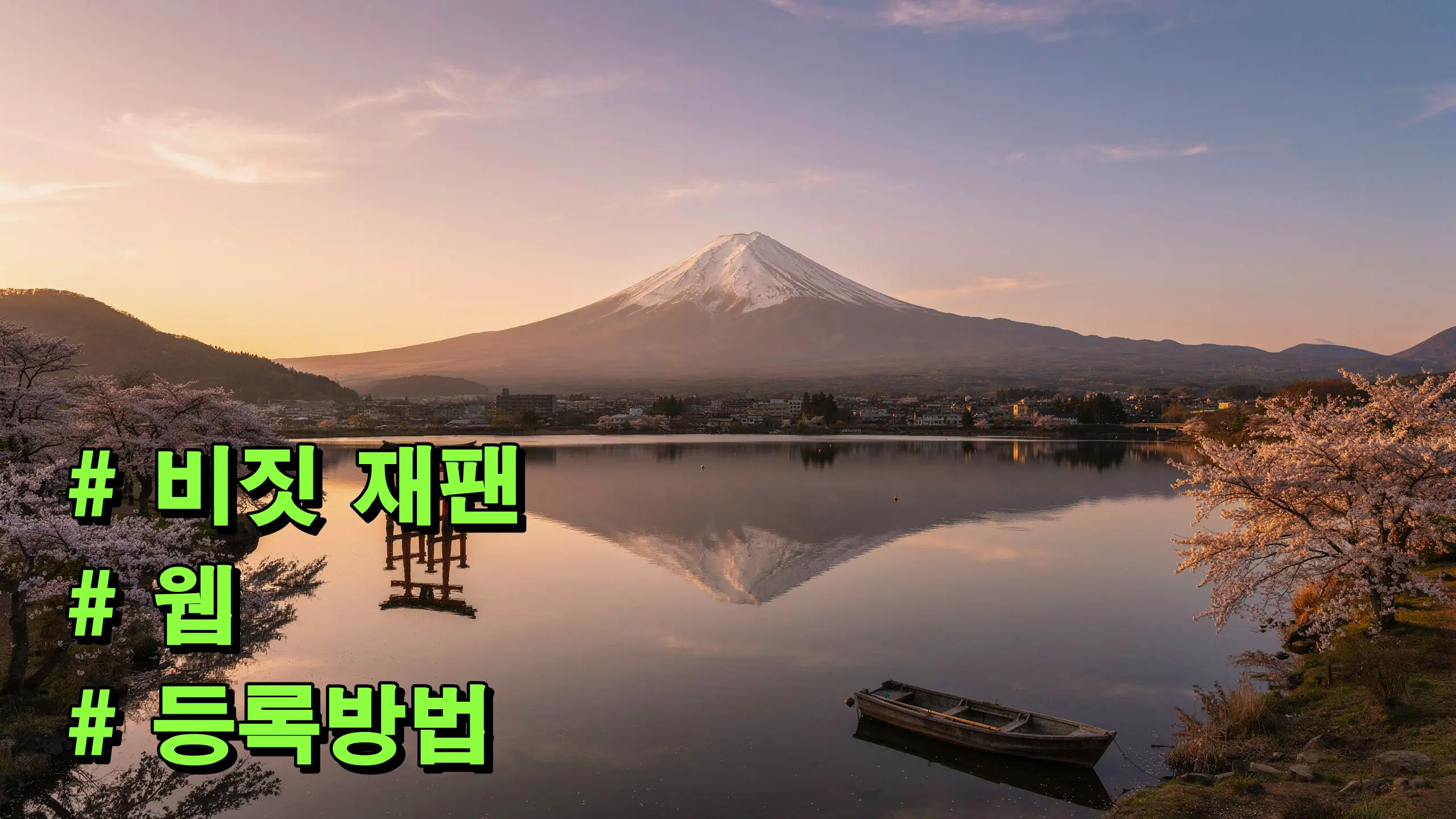 비짓 재팬 웹 등록방법