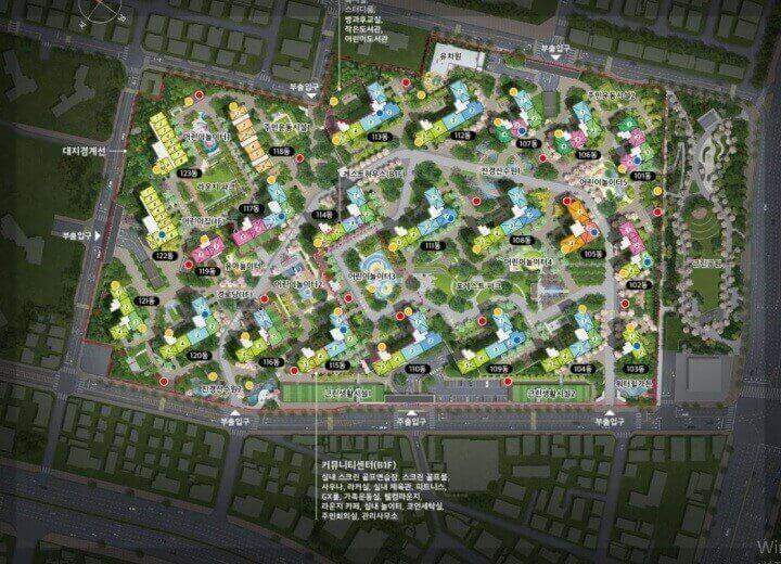 안양 평촌 센텀퍼스트(안양 덕현지구 재개발) 단지 조성도