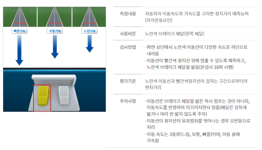 정지거리검사