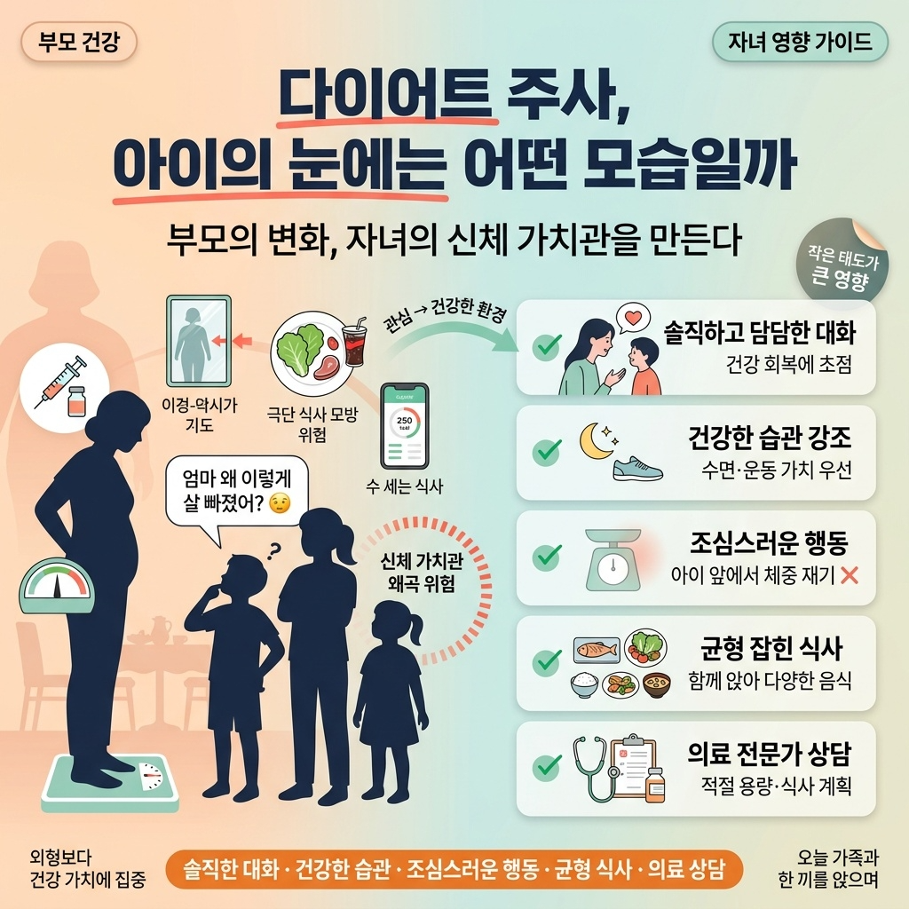 &ldquo;엄마 왜 이렇게 살 빠졌어?&rdquo;&hellip; 다이어트 주사 맞는 부모가 자녀에게 미칠 영향