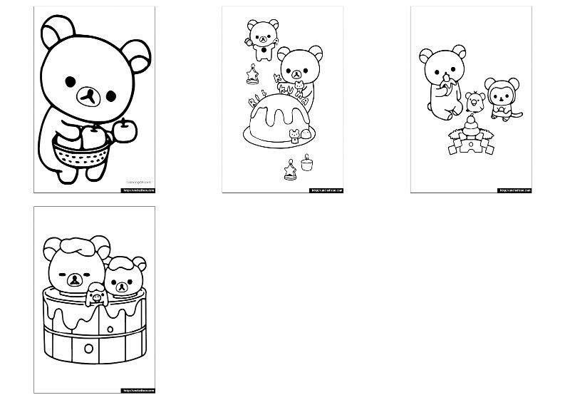 리락쿠마 색칠공부 도안