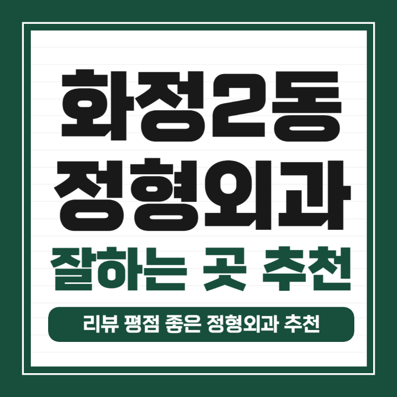 고양시 화정2동 정형외과 유명하고 잘하는 곳 추천 TOP 5