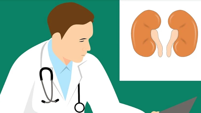 폐기능 검사를 통한 천식 진단을 묘사한 이미지로 의사가 폐 기능을 관찰하고 있습니다.