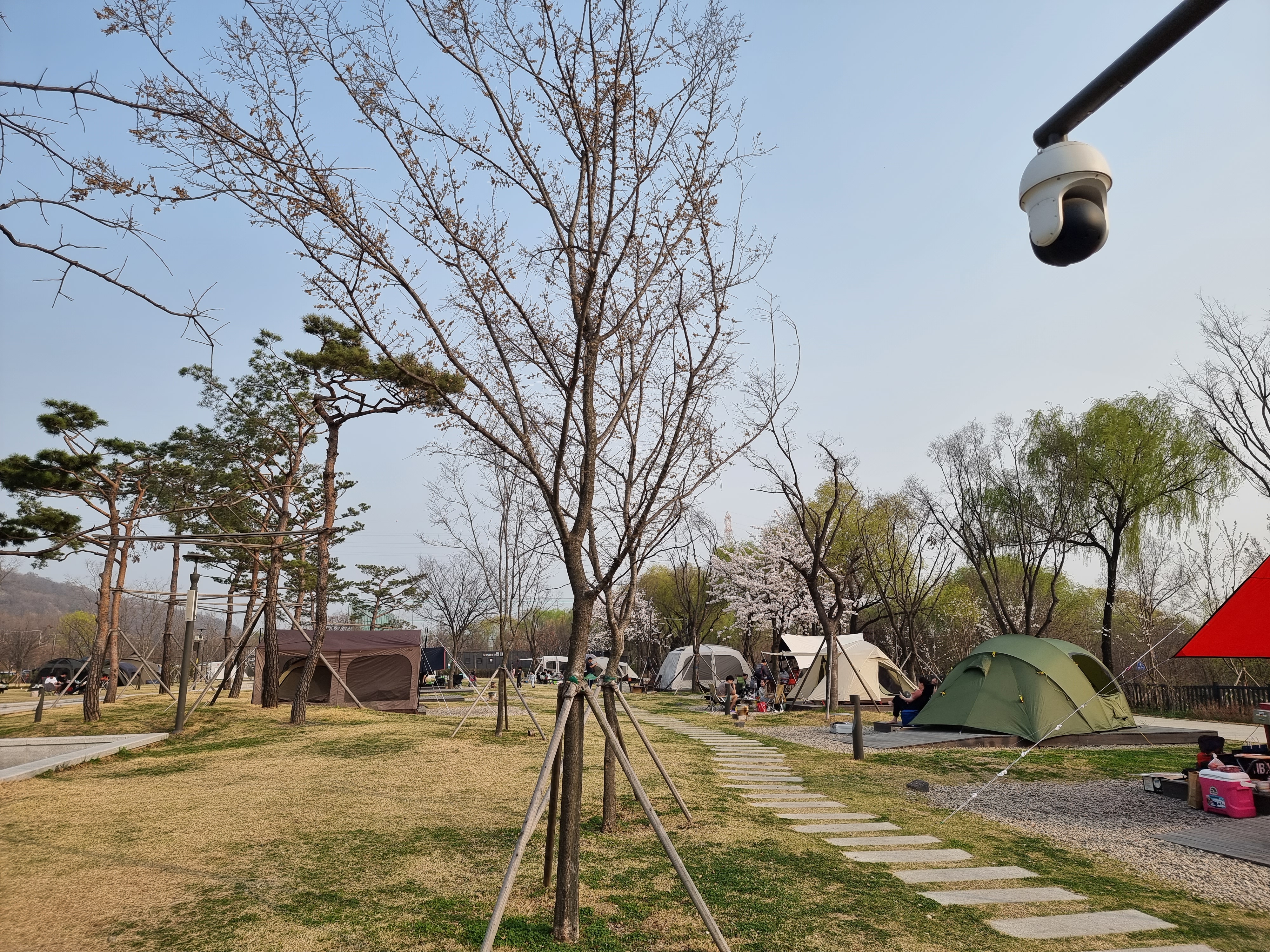 서울 난지캠핑장 데크 구역
