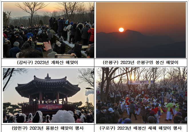 2024 서울 해돋이 새해 일출 명소 BEST 17곳 행사 일정표(+전국 일출 명소 출전 4 곳)