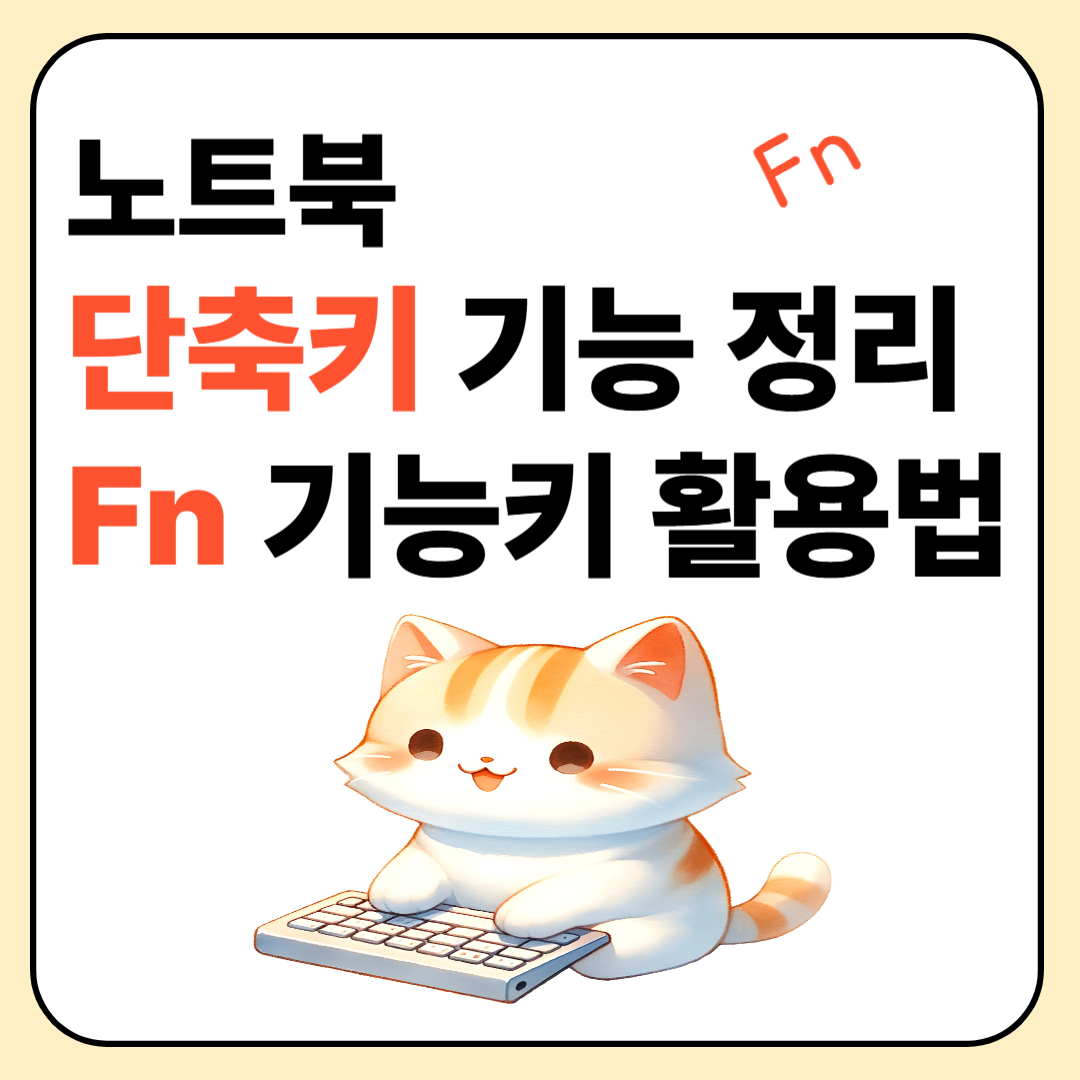 노트북 단축키 기능 정리 & Fn 기능키 활용법 이미지
